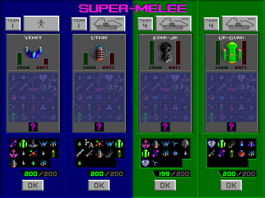 The AI's difficulty buttons are inspired from SC1. Maximum points is 200.