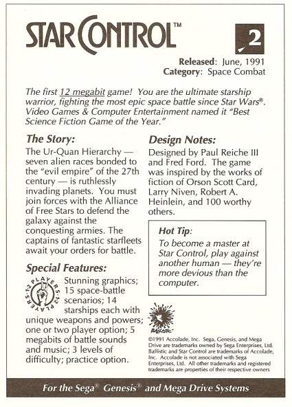 Star Control Description