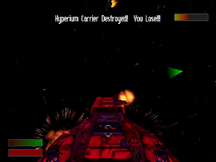 "Hyperion Carrier Destroyed! You Lose!!"